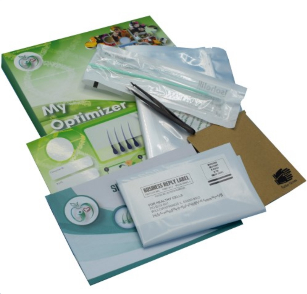 At-home epigenetic hair scan mail-in kit